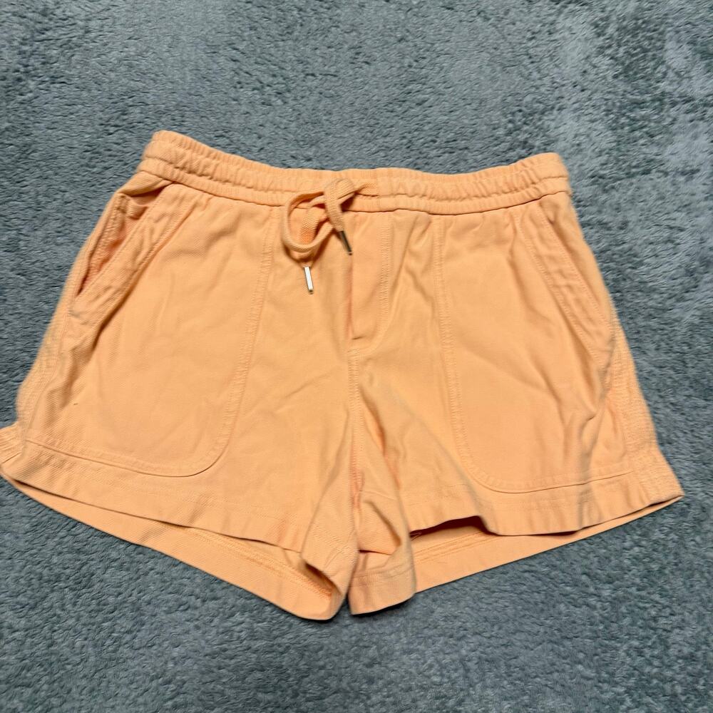 ATHLETA Farallon Shorts Womens Medium Orange 988047 Sweat Lounge Elastic Waist